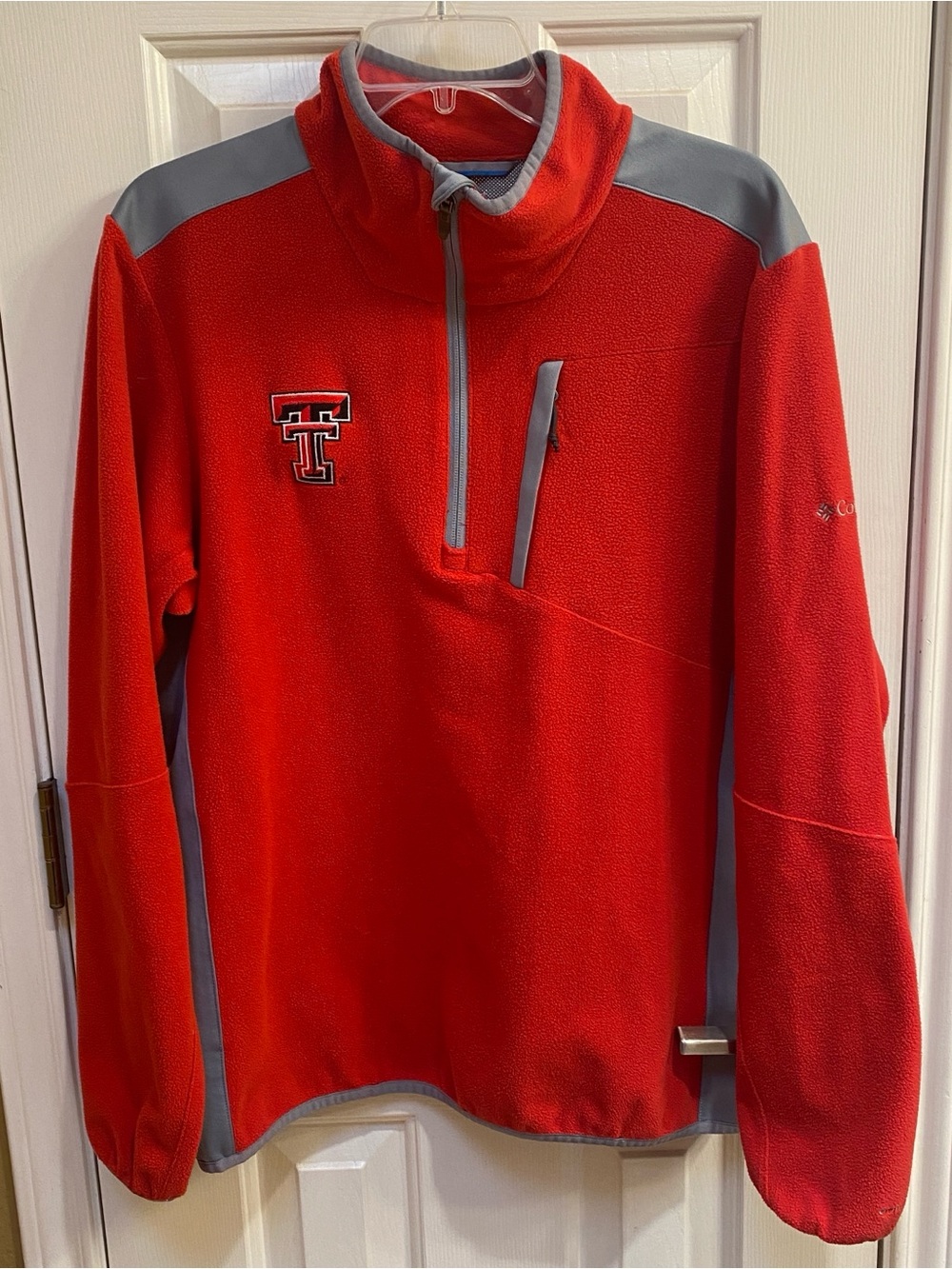 Columbia Crosslite II Half-Zip Fleece Pullover Texas Tech Red Raiders Medium VGC